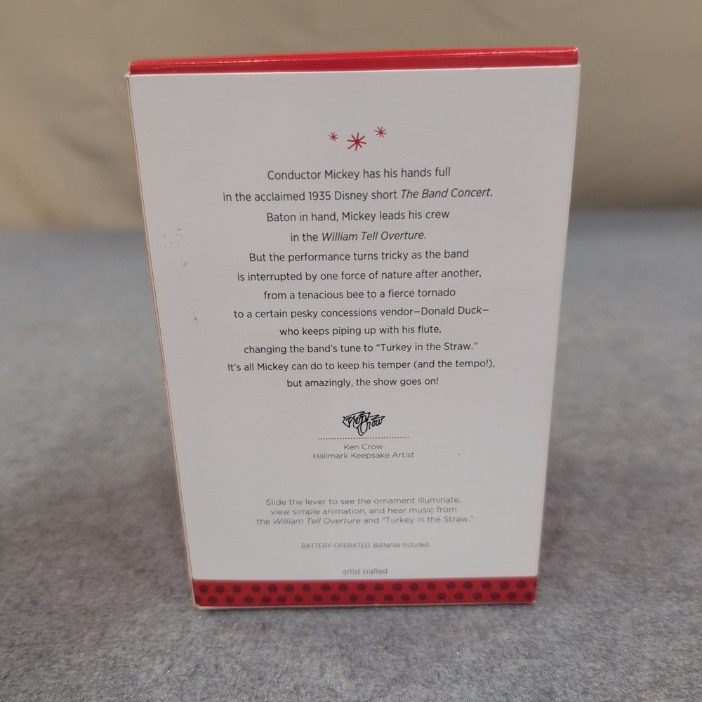 Hallmark Keepsake 2013 Disney Mickey Mouse The Band Concert Magic Ornament - Picture 4 of 5